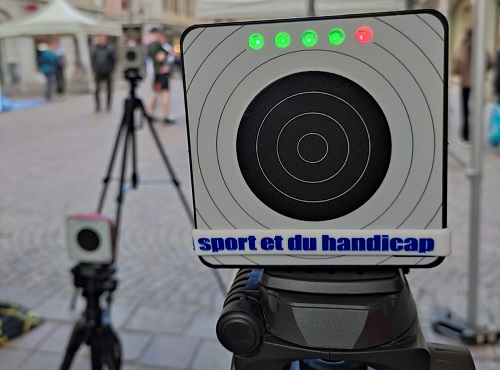 image avec 3 cibles de Laser Run pour la journée nationale du sport et du handicap à Chambéry